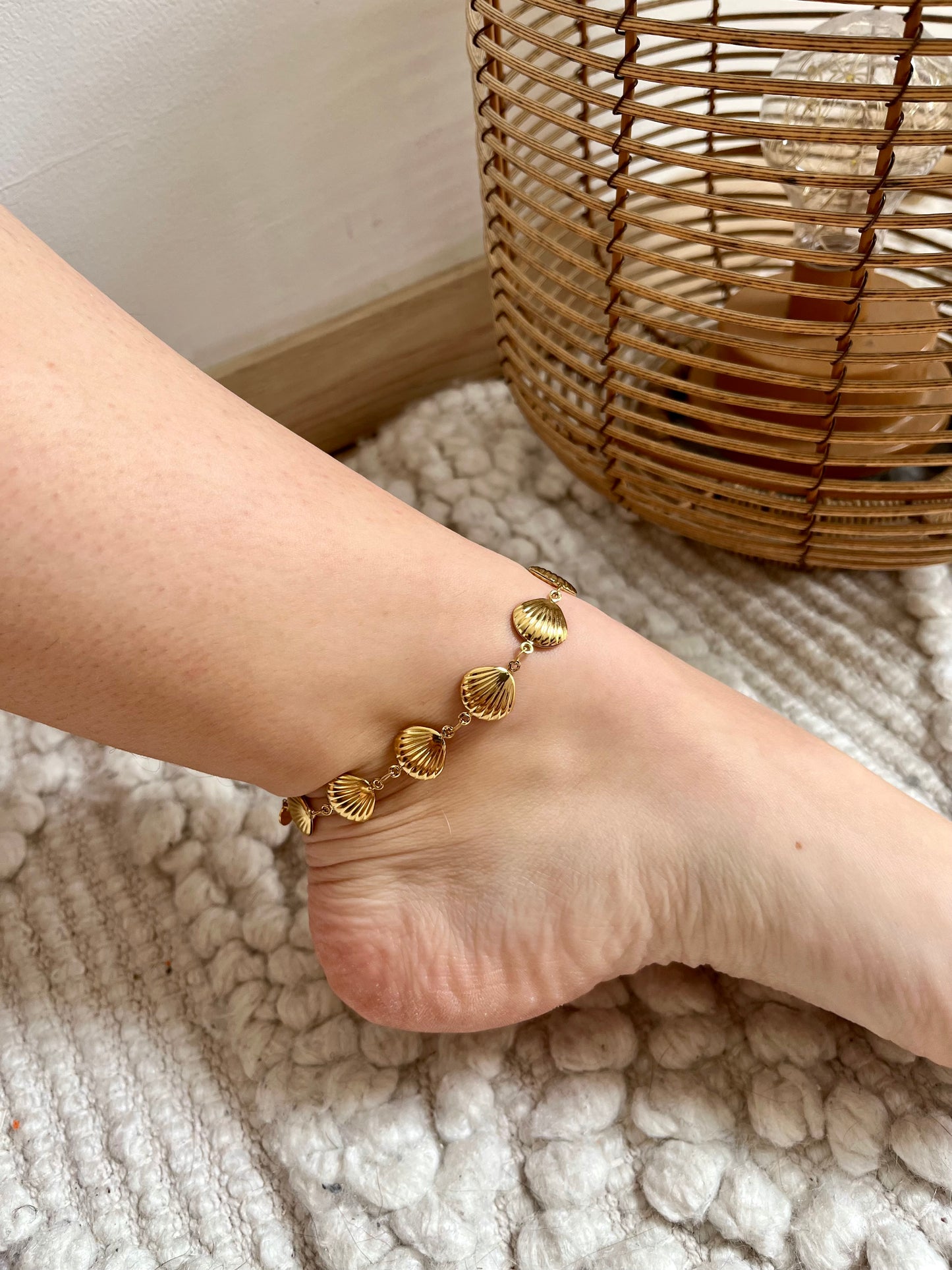 Bracelet de cheville coquillage STAR