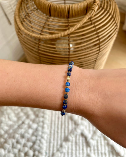 Bracelet en pierres naturelles cubiques CLEMENCE