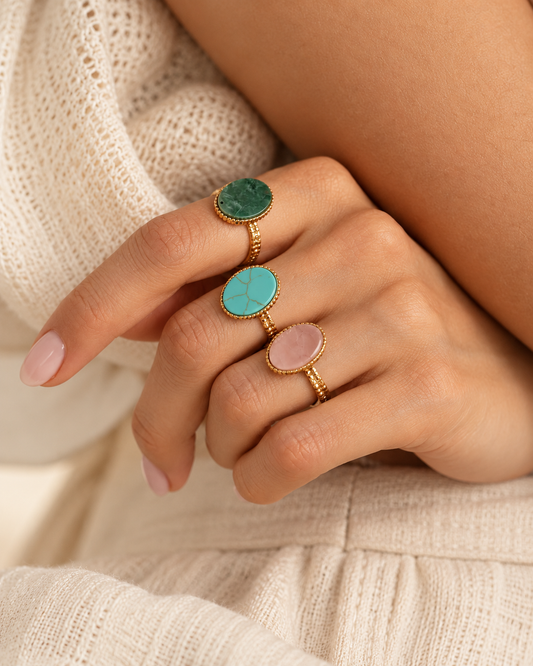 Bague pierre naturelle ovale ELINE