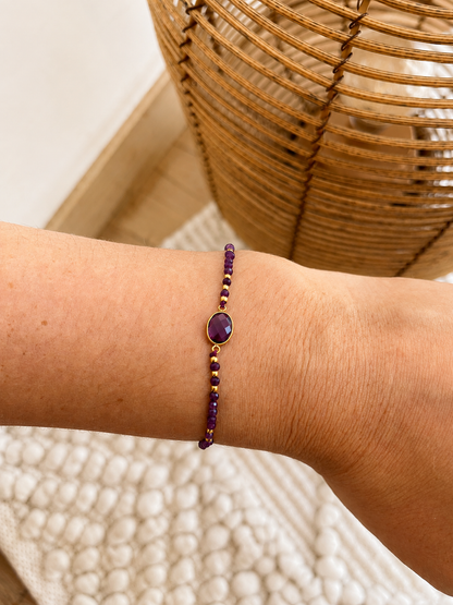 Bracelet sur cordon en pierre naturelle AZA