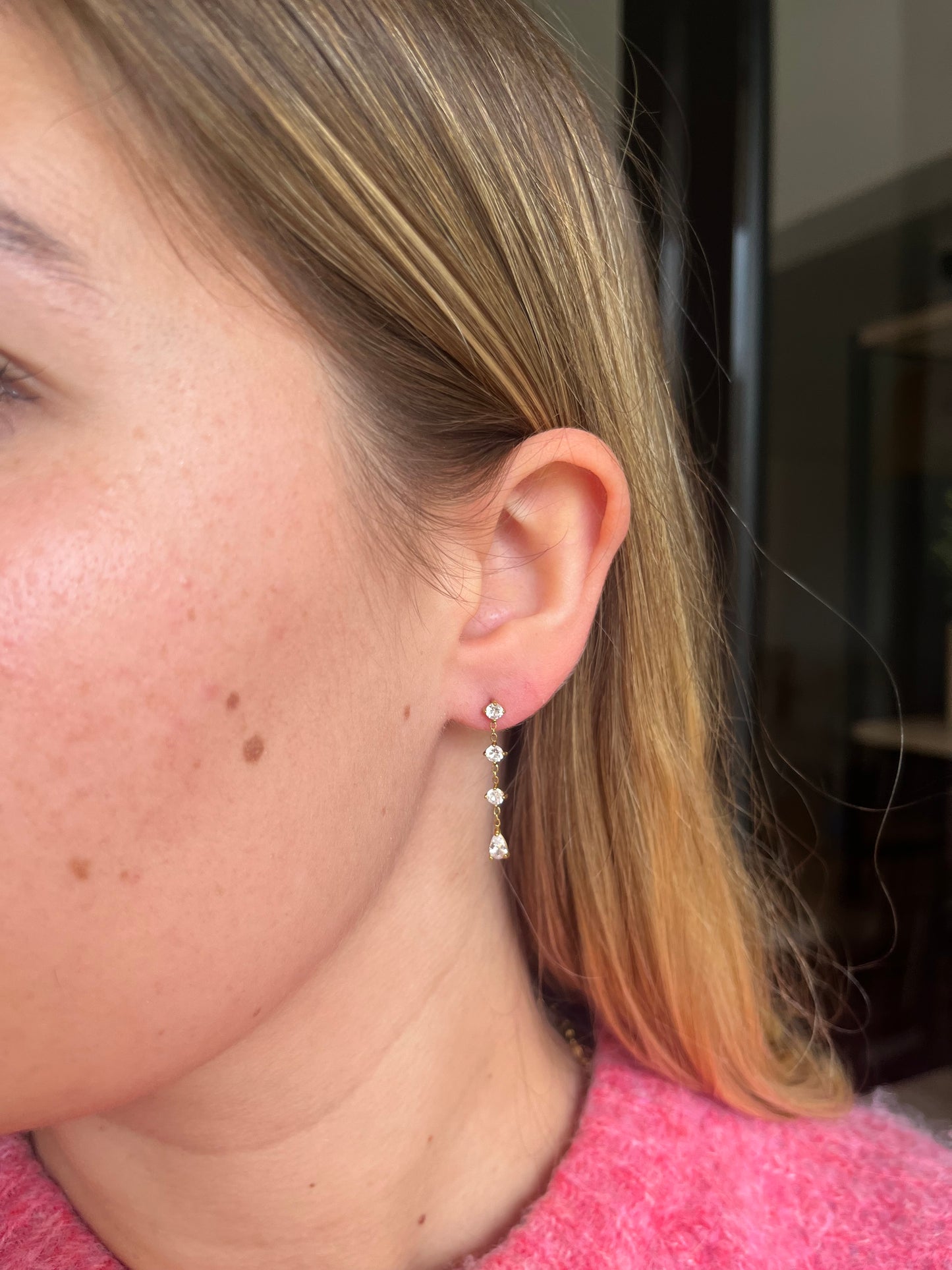 Puces pendantes strass PALOMA