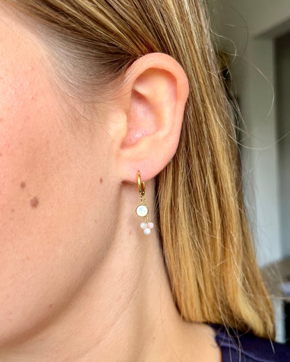 Créoles pierres naturelles et cristaux Swarovski® SOLY