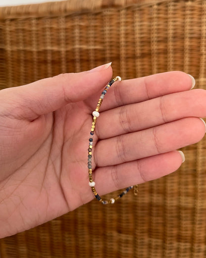Bracelet de cheville pierres naturelles BALI