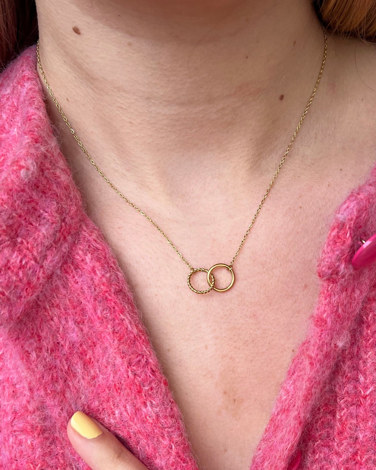 Collier anneaux ronds entrelaçés Acier inoxydable UNI