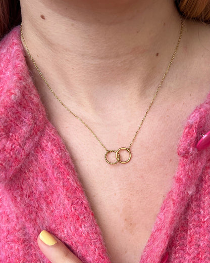 Collier anneaux ronds entrelaçés Acier inoxydable UNI