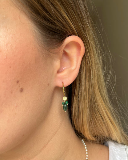 Boucles d'oreilles avec pampilles pierres naturelles ANNABELLE