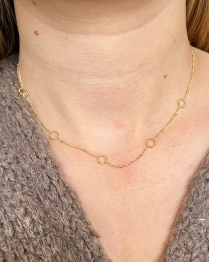 Collier doré avec petits ronds féminin et simple Acier inoxydable JULIE