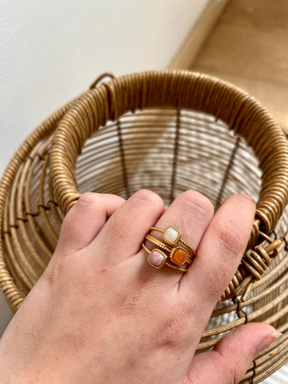 Bague trio pierres naturelles HALLY
