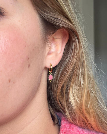 Créoles pendentif gouttes en pierres naturelles GOUTTE