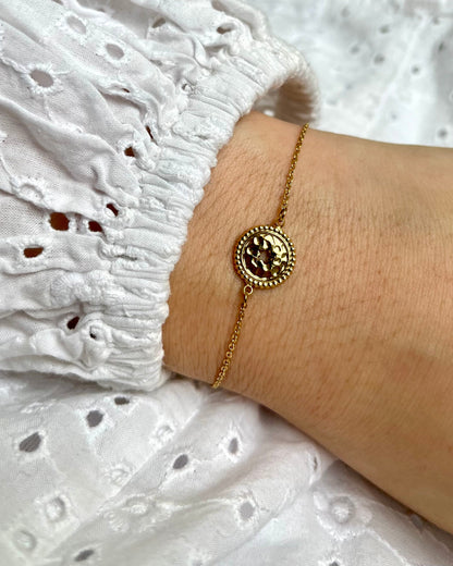 Bracelet doré médaille étoile Acier inoxydable ESMEE