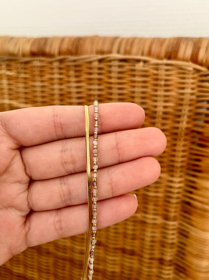 Bracelet double pierres naturelles ROSALIE