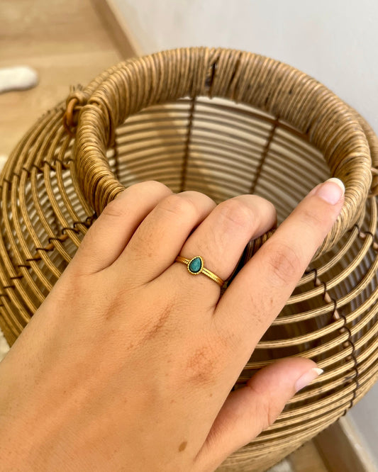 Bague simple pierre naturelle SICILE