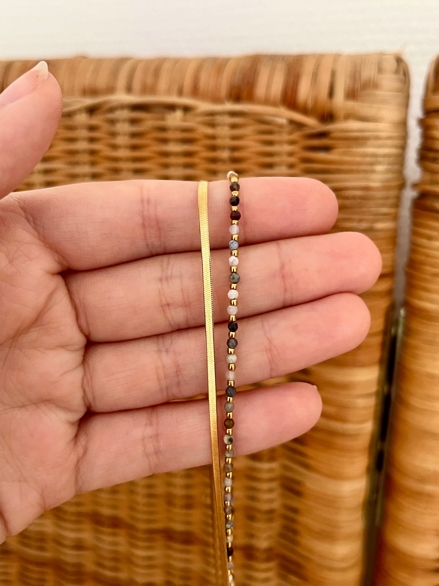 Bracelet double pierres naturelles ROSALIE