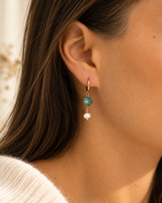 Précommande Boucles d'oreilles cristal de Swarovski et perle d'eau douce IDOLE