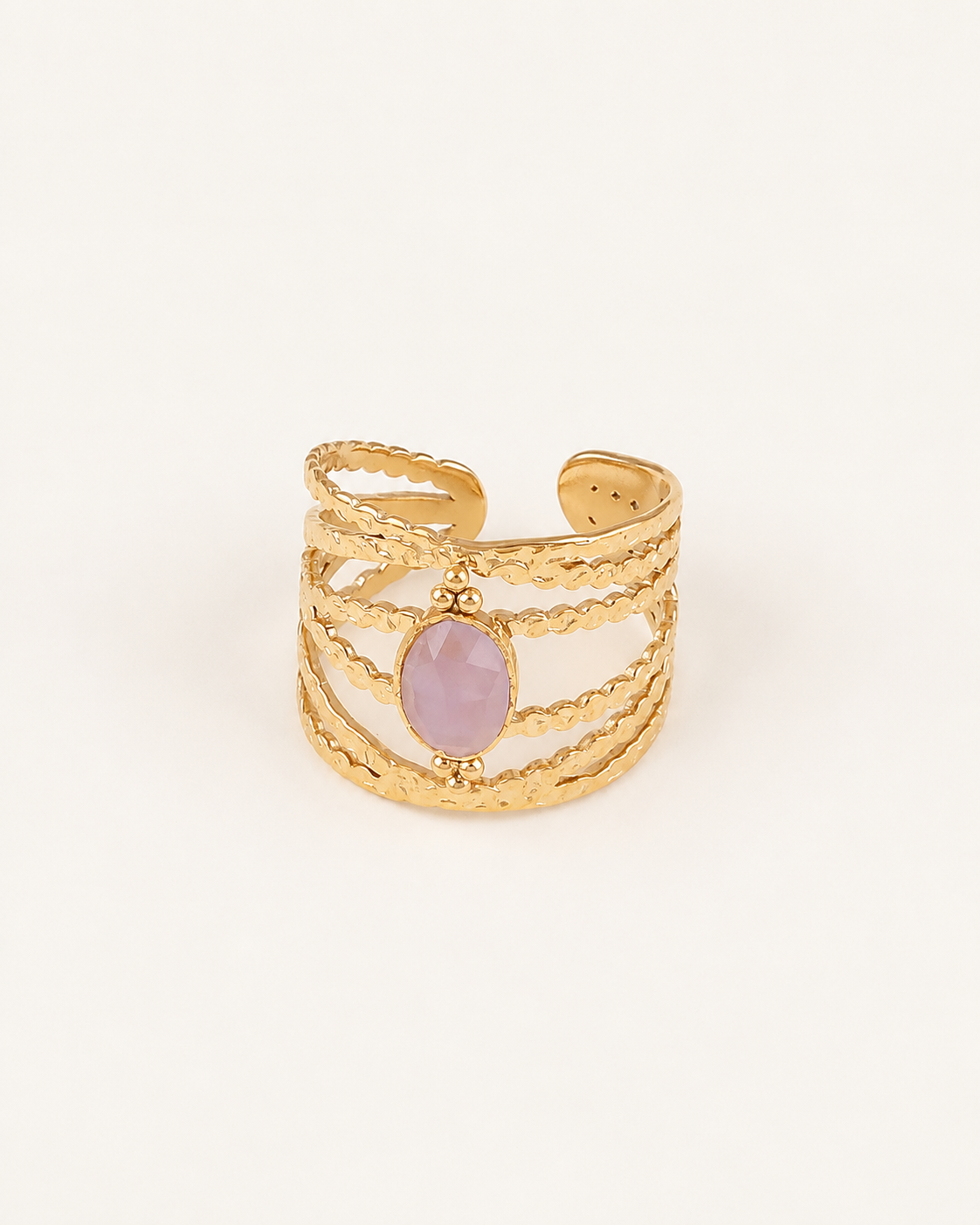 Bague bohème avec pierre naturelle BILLY