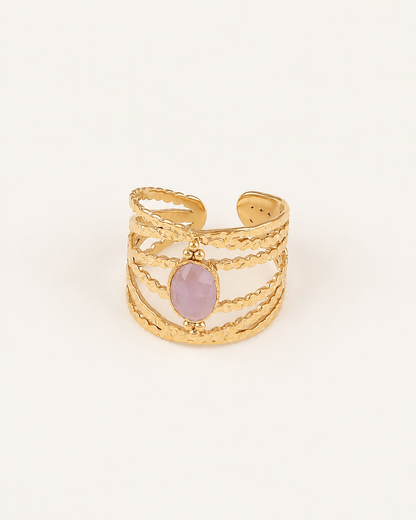 Bague bohème avec pierre naturelle BILLY