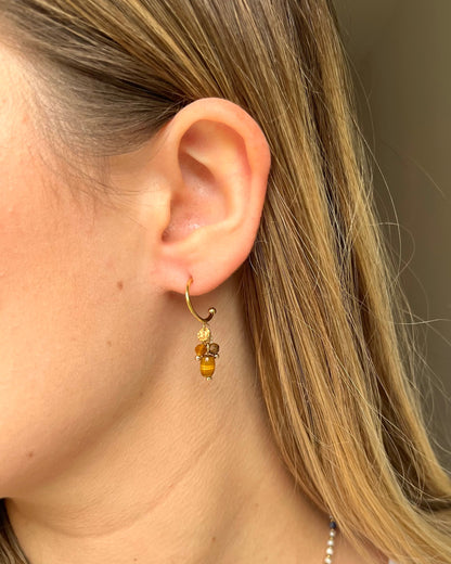 Boucles d'oreilles avec pampilles pierres naturelles ANNABELLE