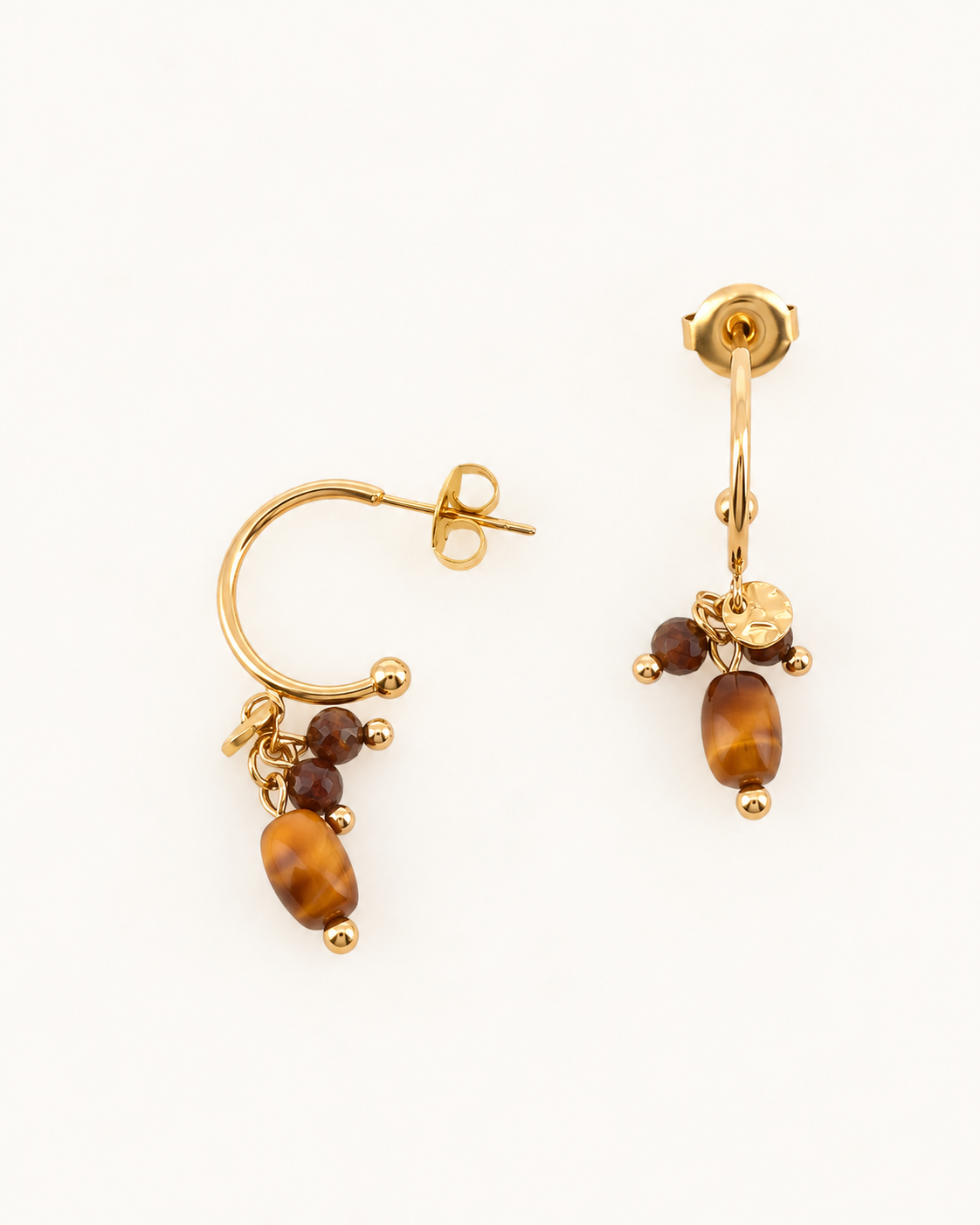 Boucles d'oreilles avec pampilles pierres naturelles ANNABELLE