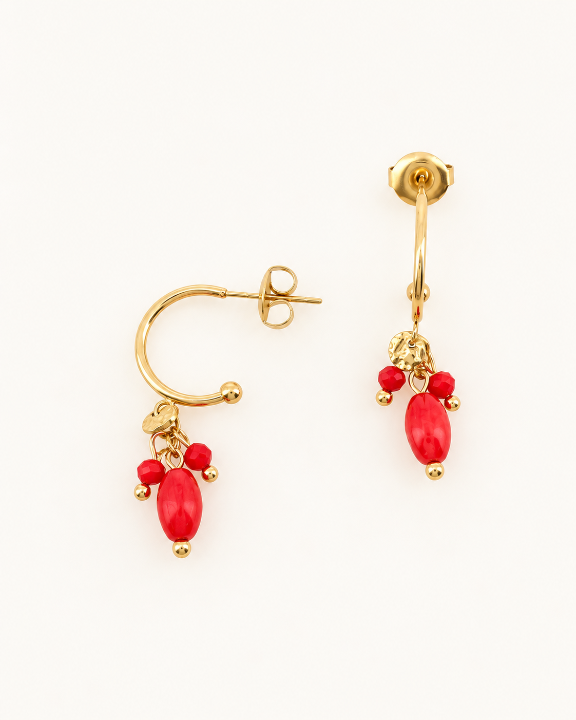 Boucles d'oreilles avec pampilles pierres naturelles ANNABELLE