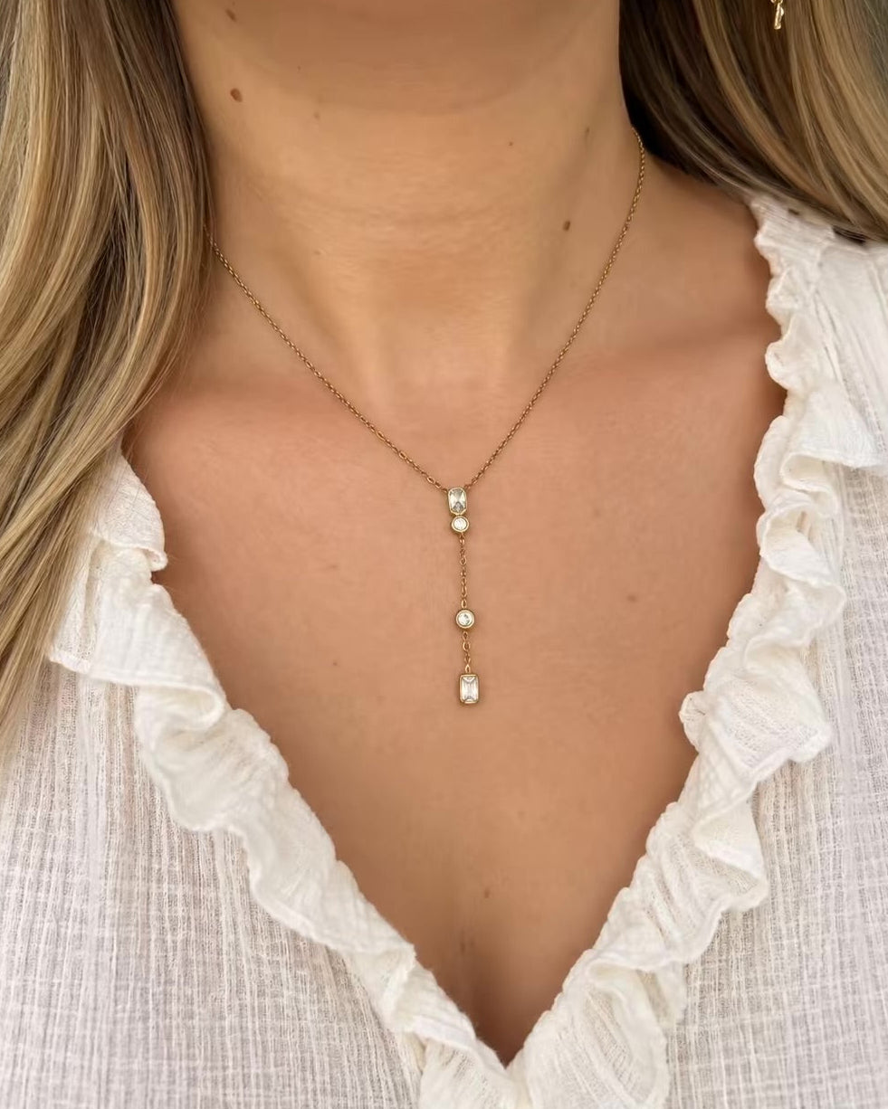 Collier en Y avec strass VITTORIA