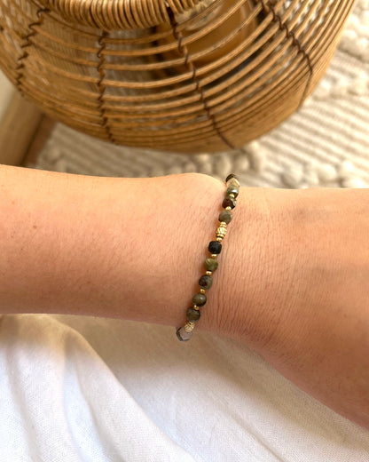 Bracelet en pierres naturelles cubiques CLEMENCE