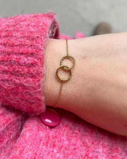 Bracelet anneaux cercles entrelacés Acier inoxydable UNI
