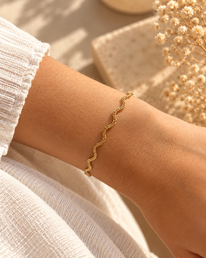Bracelet doré zigzag MOKA