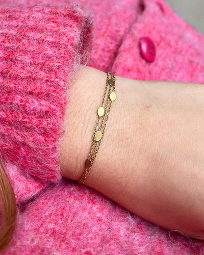 Bracelet multirang pampille doré MALOU