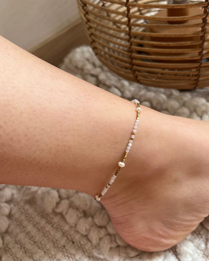Bracelet de cheville pierres naturelles BALI