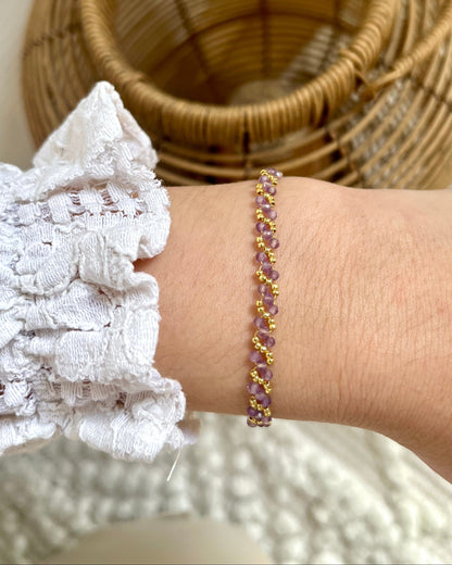 Bracelet tressé pierres naturelles RIO