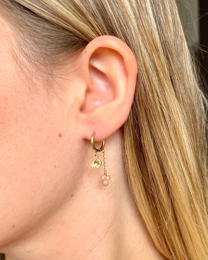 Créoles pierres naturelles et cristaux Swarovski® SOLY