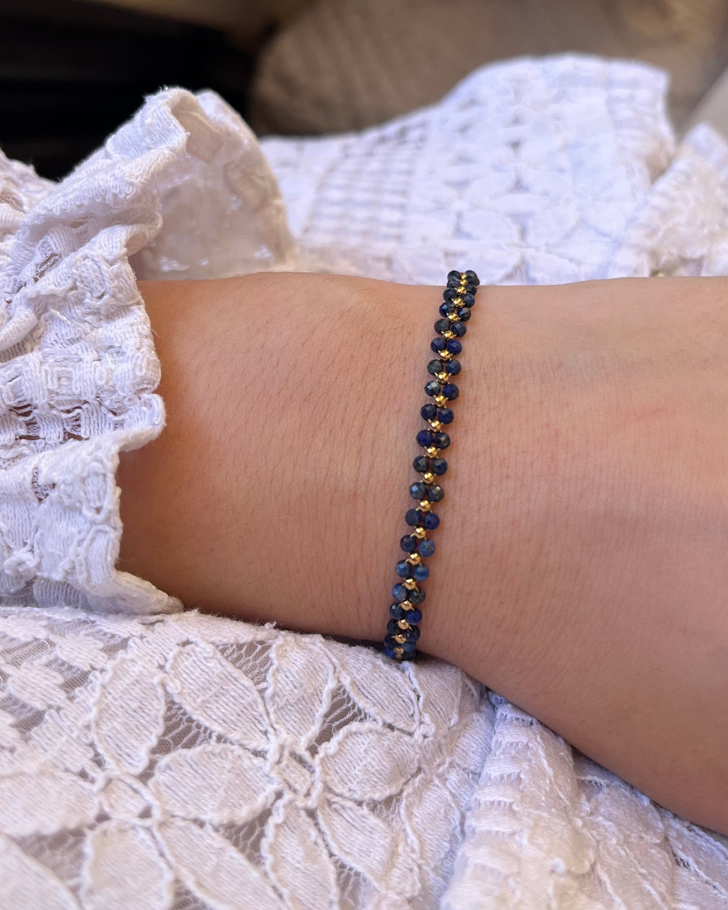 Bracelet épi de blé pierres naturelles EPI