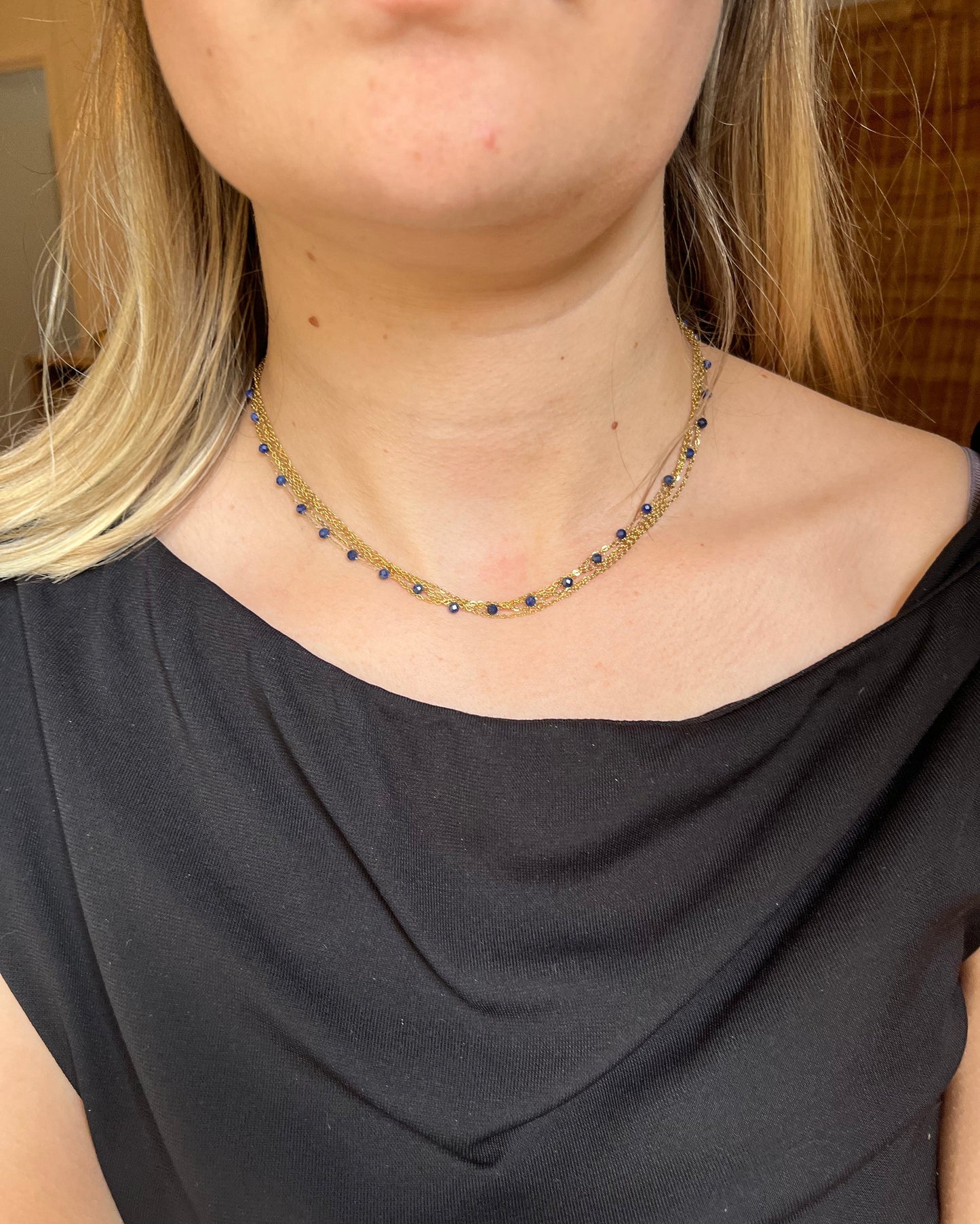 Collier multirang et pierres naturelles CINDY