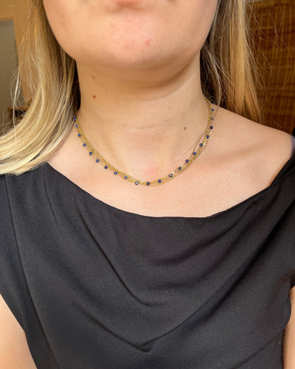Collier multirang et pierres naturelles CINDY