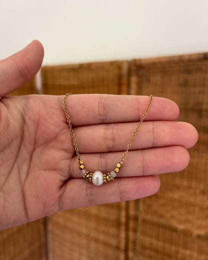 Collier perle et pierres naturelles SONALI