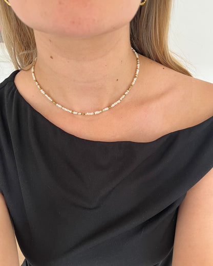 Collier fin en perles d'eau douce élégant PERLA