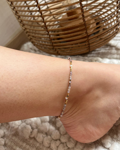 Bracelet de cheville pierres naturelles BALI