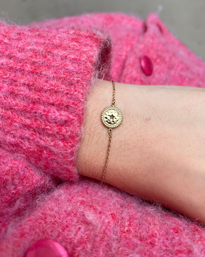 Bracelet doré médaille étoile Acier inoxydable ESMEE