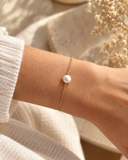 Bracelet doré avec perle d'eau douce DOUCEUR