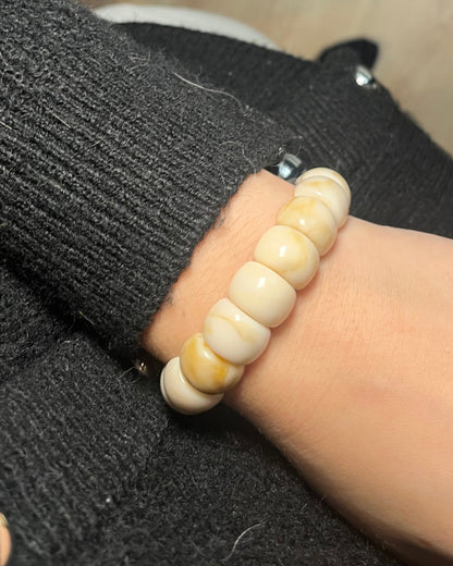 Bracelet résine blanc élastique MARTINE