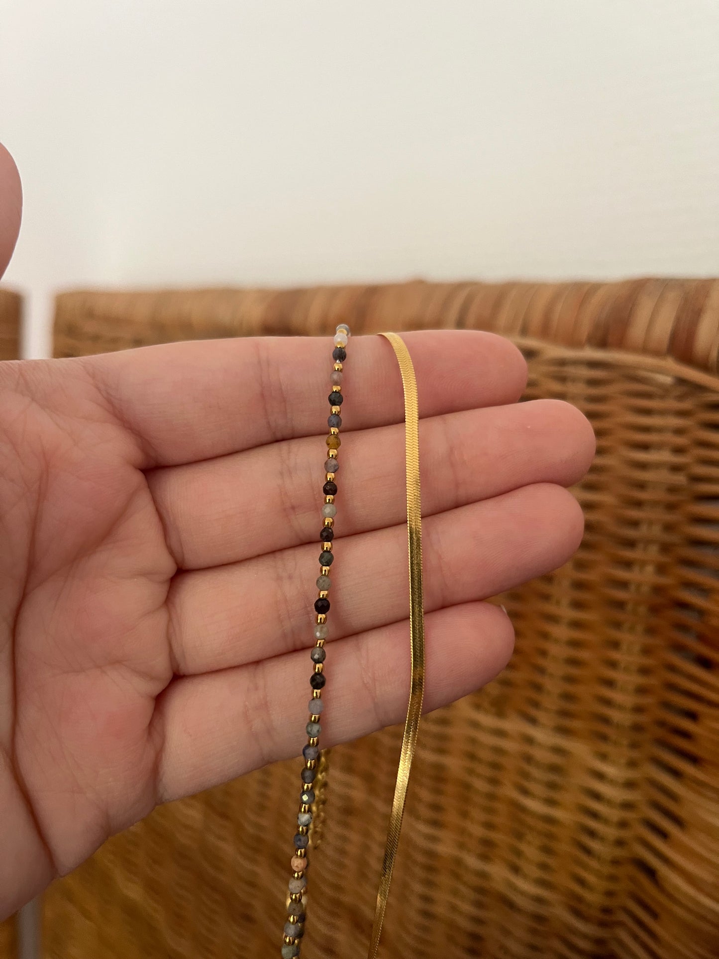 Collier double pierres naturelles ROSALIE
