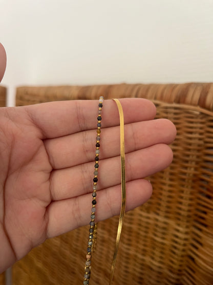 Collier double pierres naturelles ROSALIE