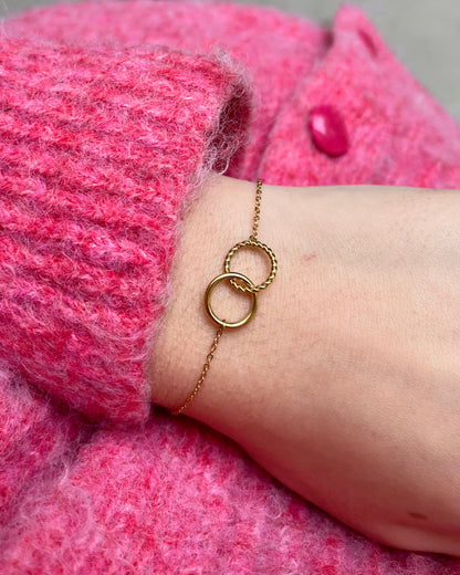 Bracelet anneaux cercles entrelacés Acier inoxydable UNI