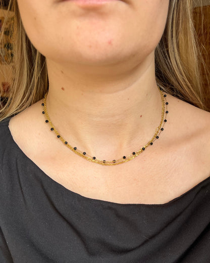 Collier multirang et pierres naturelles CINDY