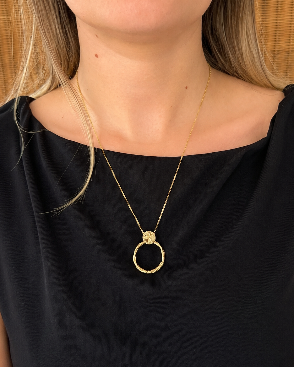Collier doré avec anneau MOKA