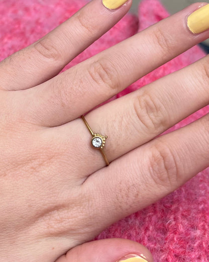 Bague strass couronne Acier inoxydable LOLITA