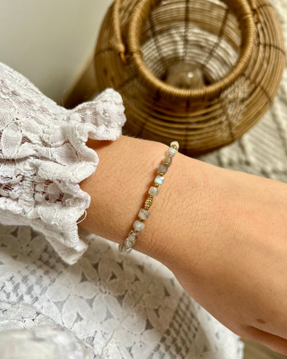 Bracelet en pierres naturelles cubiques CLEMENCE