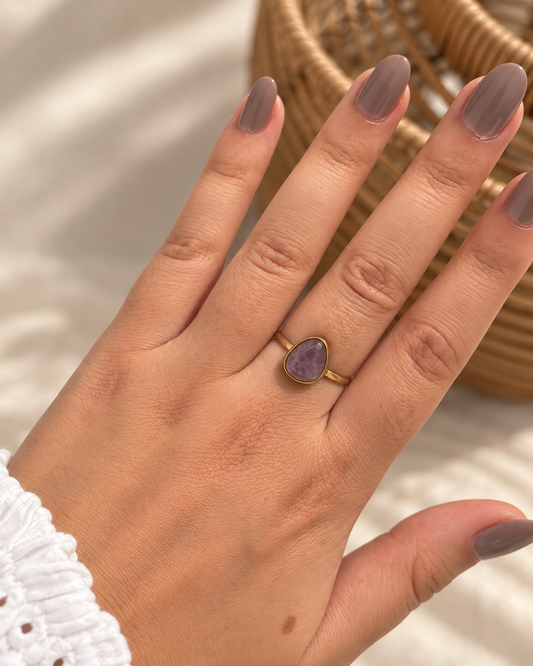 Bague basique en pierre naturelle BEA