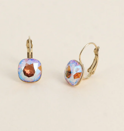 Précommande Boucles d'oreilles avec  cristal de Swarovski carré BEA