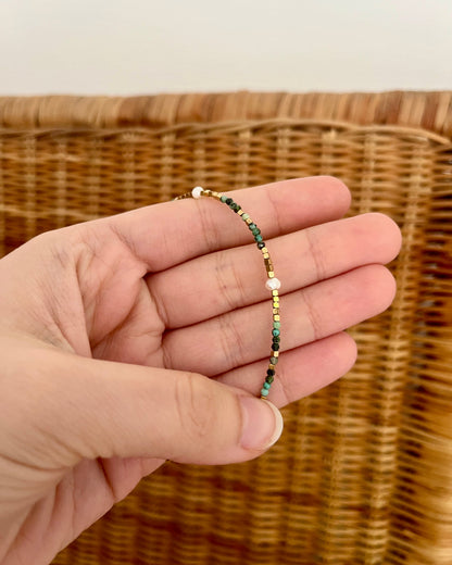 Bracelet de cheville pierres naturelles BALI